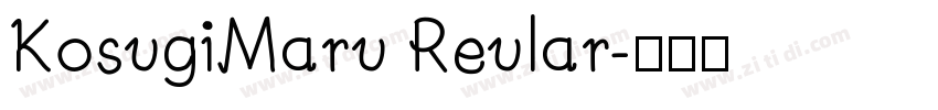KosugiMaru Reular字体转换